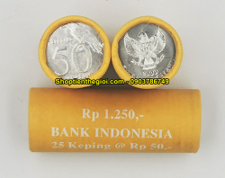 Cây 25 xu Indonesia 50 Rupiah 1999