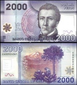 Chile 2000 Pesos 2010 UNC Polyme