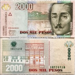 Colombia 2000 Pesos 2012 UNC -  TT000521