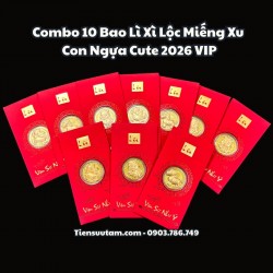 Combo 10 Bao Lì Xì Lộc Miếng Xu Con Ngựa Cute 2026 VIP - SP007145