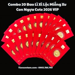 Combo 20 Bao Lì Xì Lộc Miếng Xu Con Ngựa Cute 2026 VIP - SP007146