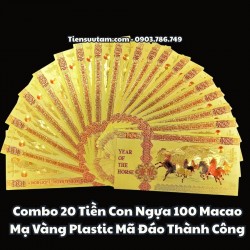 Combo 20 Tiền Con Ngựa 100 Macao Mạ Vàng Plastic Mã Đáo Thành Công - SP005910