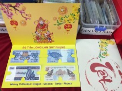 Combo 5 bộ tiền tứ linh long lân quy phụng