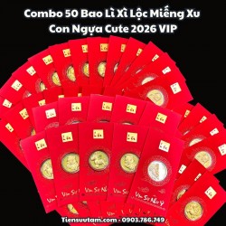 Combo 50 Bao Lì Xì Lộc Miếng Xu Con Ngựa Cute 2026 VIP - SP007149