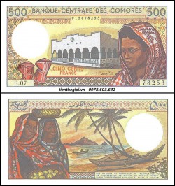 Comoros 500 Franc 1984-2004 UNC - SP007532