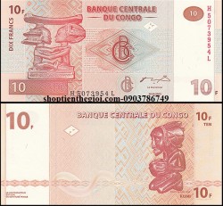 Congo 10 Francs 2003 UNC