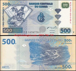 Congo 500 Francs 2002 UNC