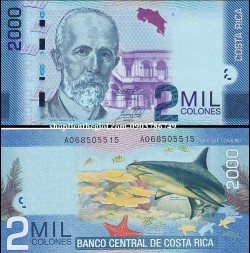 Costa Rica 1000 Mil Colones 2015 UNC Polyme