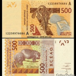 Cote d'Ivoire - Bờ Biển Ngà - CFA 500 Francs 2012 UNC (A) - SP007438