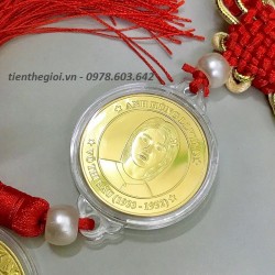 Dây Treo Ô Tô Xu Hình Cô Sáu Côn Đảo Mạ Vàng - SP0073596