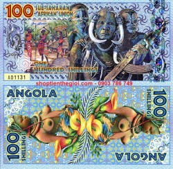 Angola 100 Shilling 2019 UNC Polyme Fantacy  - SP006241