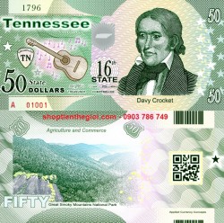 Fantacy USA - Mỹ 50 Dollars 2015 UNC Polyme Bang Thứ 16 Tennessee - SP006238