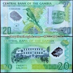 Gambia 20 Dalasis 2014 UNC Polymer kỷ niệm