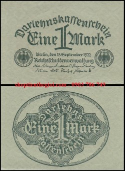 Germany - Đức 1 Mark 1922 UNC