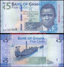 Ghana 5 Cedi 2017 UNC