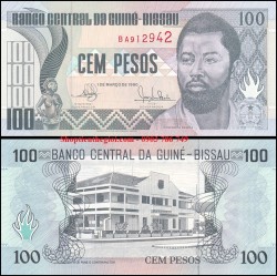 Guinea Bissau 100 pesos 1990 UNC