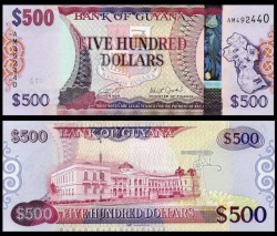 Guyana 500 Dollars 2011 UNC