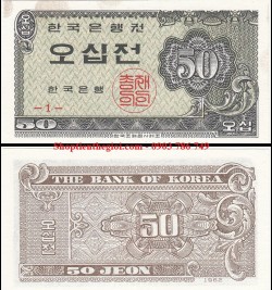 Hàn Quốc 50 jeon 1962 UNC