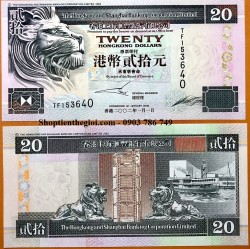 Hong Kong 20 Dollar 2002 UNC