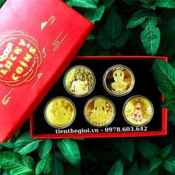 Hộp Quà Tặng Phong Thuỷ Xu Ngũ Thần Phật - SP006314