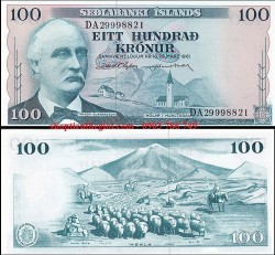 Iceland 100 Kronur 1961 UNC - TT000732