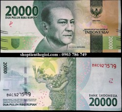 Indonesia 20.000 Rupiah 2016 UNC