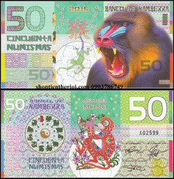 Kamberra 50 numismas 2016 UNC Khỉ