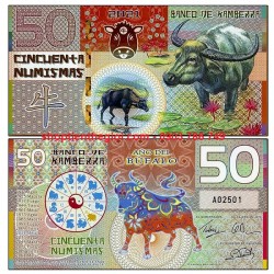 Kamberra 50 numismas 2021 UNC Trâu (tờ) - SP006140