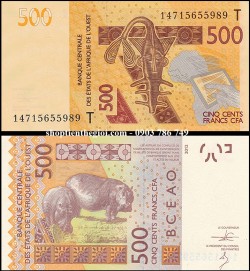 Khu Vực Tây Phi (Togo) 500 Francs 2012 UNC