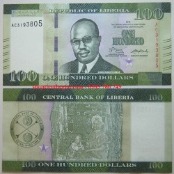 Liberia 100 Dollars UNC 2016