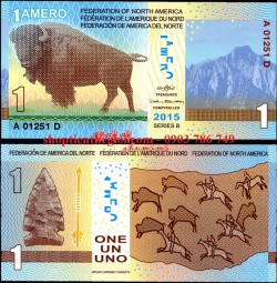 Liên đoàn Bắc Mỹ 1 Ameros 2015 UNC Polymer