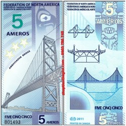 Liên đoàn Bắc Mỹ 5 Ameros 2011 UNC Polymer