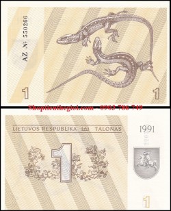 Lithuania 1 Talonu 1991 UNC