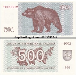 Lithuania 500 Talonu 1992 UNC