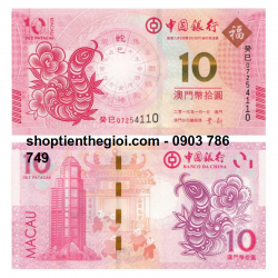 Macao 10 Patacas 2013 UNC Bank Of China Kỷ Niệm Năm Rắn - SP006067