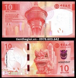 Macao 10 Patacas 2024 UNC Bank Of China - SP007353