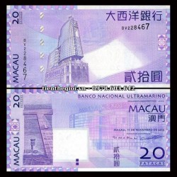 Macao 20 Patacas 2013 UNC Ultramarino Bank - SP006317