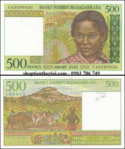 Madagasca 500 franc 1994 UNC Thuộc Pháp - TT000383