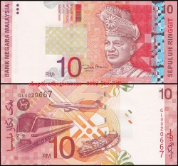 Malaysia 10 Ringgit 2001 UNC