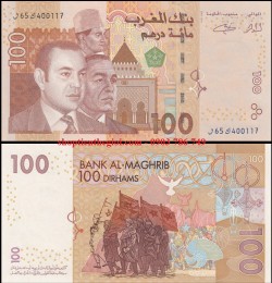 Marocco - Ma Rốc 100 Dirham 2002 UNC