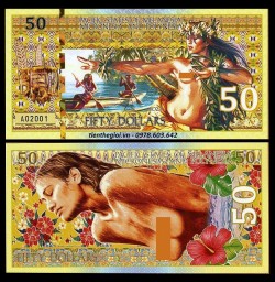 Melanesia và Polynesia 50 dollar 2023 UNC Polyme - SP007450