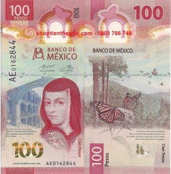 Mexico 100 Pesos 2020 UNC Polymer Kỷ Niệm Độc Lập - SP006220