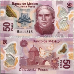 Mexico 50 Pesos 2014 UNC Polymer