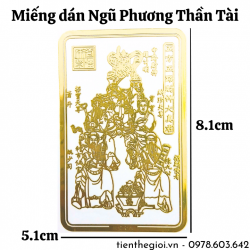 Miếng Dán Ngũ Phương Thần Tài - SP007780