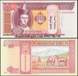 Mông Cổ 20 Tugrik 2011 UNC