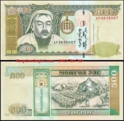 Mông Cổ 500 Tugrik 2007 UNC