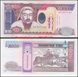 Mông Cổ 5000 Tugrik 2013 UNC