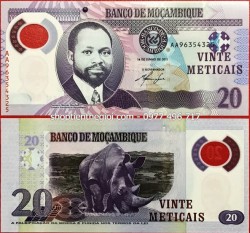 Mozambique 20 Meticais 2011 UNC Polymer