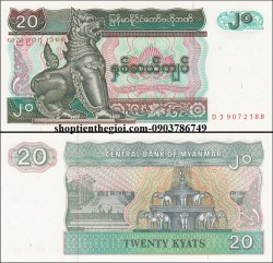 Myanmar 20 Kyats 1996 UNC