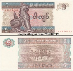 Myanmar 5 Kyats 1996 UNC